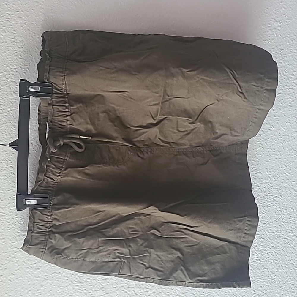Croft and Barrow Olive Green Paper Bag Waist Skirt, Petite XXL